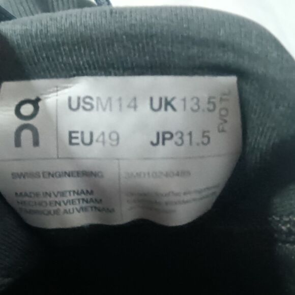 On Running Cloudswift 3 AD Shoes Mens Size 14  All Black